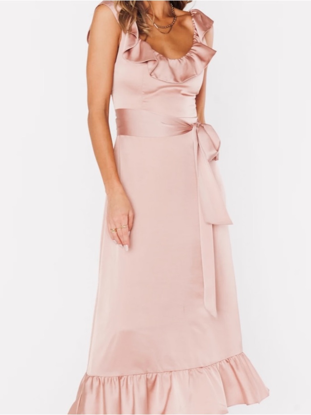 Show Me Your Mumu Alexis Satin Midi Dress